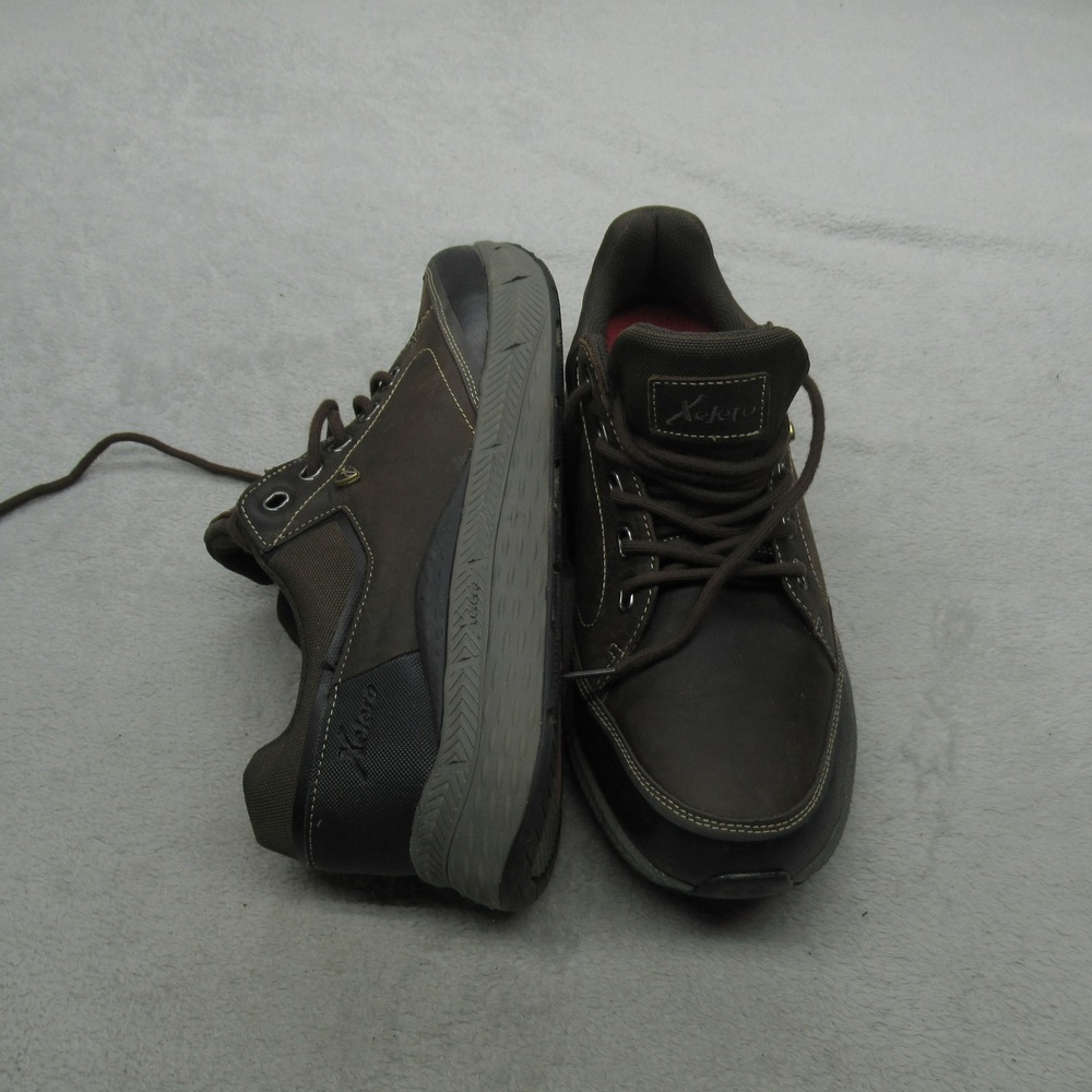 Xelero Mens 12 Walking Shoes‎ Brown Zurich Leather Lace Up Casual Mismatch?